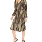 Calvin Klein Women's Belted Glitter Knit Dress Gray Size 14