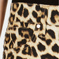 Celebrity Pink Junior's Cheetah Print Skinny Ankle Jeans Brown Size 15