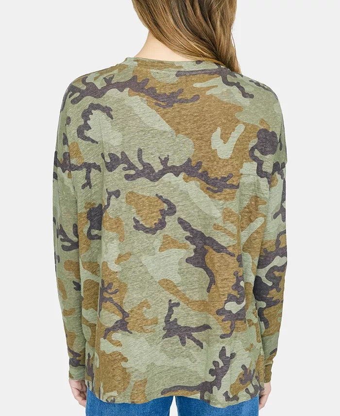 Sanctuary Women's Carlee Camo Tee Mineral Camo Green, बड़ा साइज़