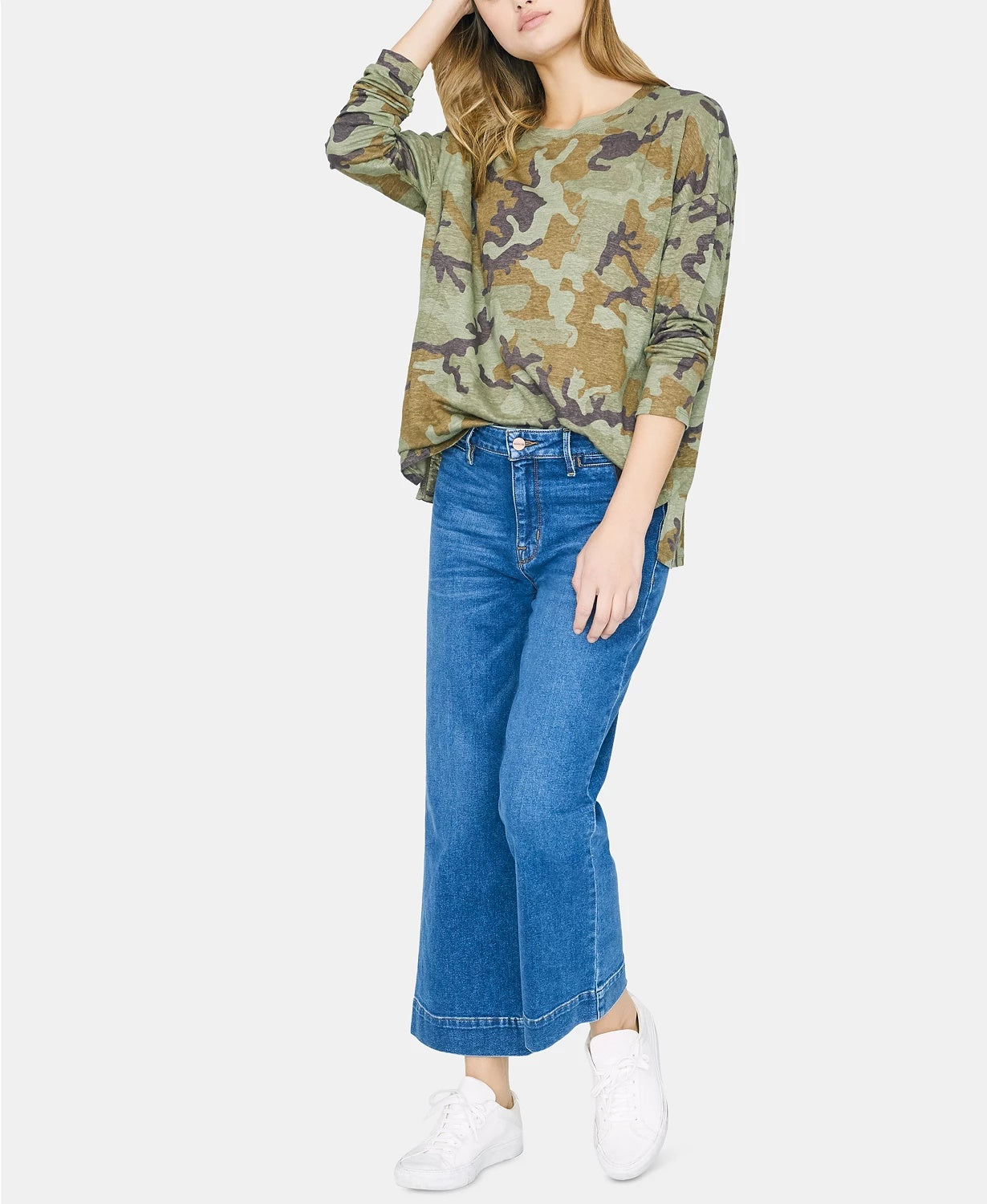 Sanctuary Women's Carlee Camo Tee Mineral Camo Green, बड़ा साइज़