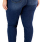 Celebrity Pink Women's Plus Size High-Rise Cropped Skinny Ankle Jeans Blue Size 22W