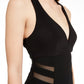 Emerald Sundae Juniors' Mesh-Cutout Dress Black Size Large
