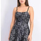 Speechless Juniors' Bonded-Lace Ruffle Hem Dress Silver Size 11