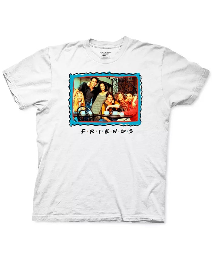 Ripple Junction Men's Friends Frame Graphic T-Shirt White Size Small