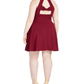 Speechless Women's Trendy Plus Size Bow-Back A-Line Dress Purple Size Square 18
