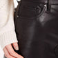 Rewash Juniors' Faux Leather Mini Skirt Black Size 7