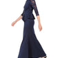 Jessica Howard Women's Peplum Gown Navy Size 6