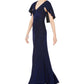 Jessica Howard Women's Capelet Gown Charcoal Size 10