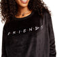Love Tribe Junior's Friends Plush Sweatshirt Black Size Medium
