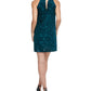Kensie Women's Velvet Print Dress Blue Size 6