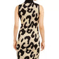 Planet Gold Juniors' Glitter Leopard-Print Sweater Dress Yellow Size X-Small