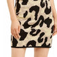 Planet Gold Juniors' Glitter Leopard-Print Sweater Dress Yellow Size X-Small