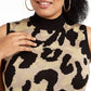 Planet Gold Women's Derek Heart Trendy Plus Size Glitter Leopard-Print Bodycon Dress Black Size X-Large