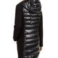 Calvin Klein Women's Asymmetrical Mixed-Media Puffer Jacket Black Size X-Large