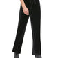 Calvin Klein Women's Velvet Wide-Leg Pull-On Pants Black Size Large