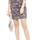 Michael Kors Women's Black Long Sleeve Above The Knee Shift Dress Gray Size Extra Large