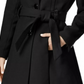 Madden Girl Junior's Belted Skirted Coat Black Size Large