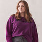 Champion Women's Plus Size Heritage Herringbone Sweatshirt Dark Purple Size 2X