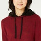 Ultra Flirt Juniors' Sherpa Lined Hoodie Red Size X-Large
