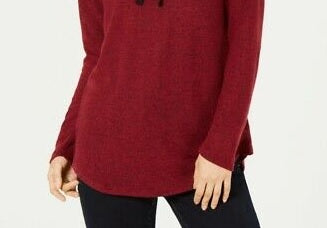 Ultra Flirt Juniors' Sherpa Lined Hoodie Red Size X-Large