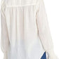 Rachel Roy Women's Lulu V-Neck Shirred-Cuff Top White Size X-Large