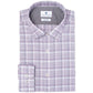 Ryan Seacrest Distinction Men's Amethyst Plaid Dress Shirt Light Purple Size 17 x 34-35"