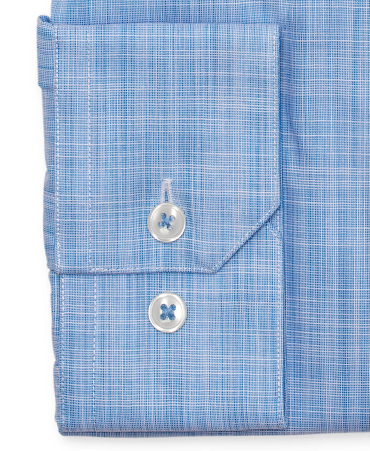 Ryan Seacrest Distinction Men's Ultimate Slim-Fit Non-Iron Performance Stretch Dress Shirt Blue Size 14.5X32-33