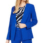 Calvin Klein Women's  Collarless Single-Snap Blazer Blue Size 4