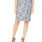 Calvin Klein Women's Tweed Pencil Skirt Blue Size 8