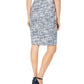 Calvin Klein Women's Tweed Pencil Skirt Blue Size 8