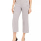 Calvin Klein Women's Zipper Pocket Cropped Twill Pants Grey Size 12 Petite