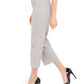Calvin Klein Women's Zipper Pocket Cropped Twill Pants Grey Size 12 Petite