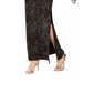 Connected Embellished Women's Flocked Chiffon Gown Silver Size 6