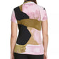 DKNY Women's Printed Surplice-Neck Top Bright Pink Size Small