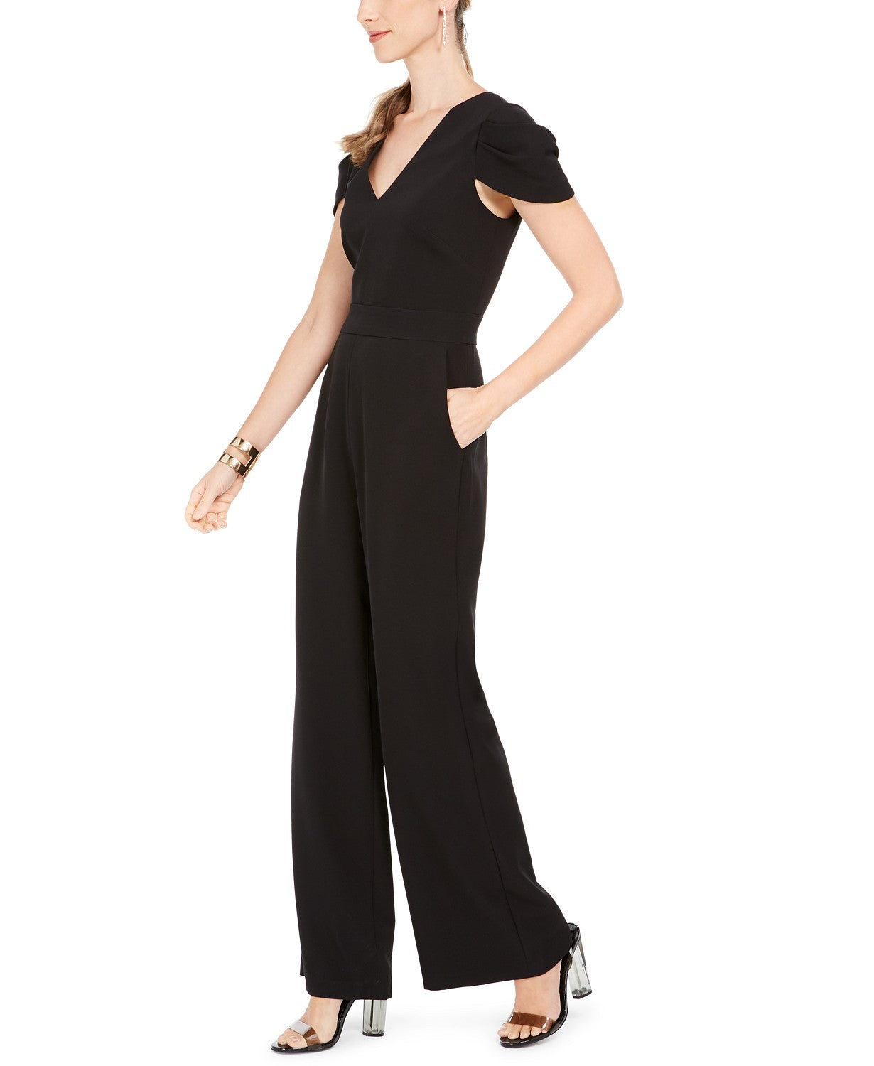 Vince Camuto Women's Wide-Leg Jumpsuit Black Size 4