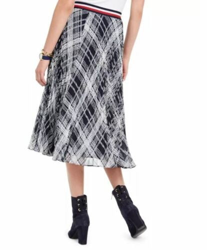 Tommy Hilfiger Women's Plus Size Plaid Midi Skirt Blue Size 3X