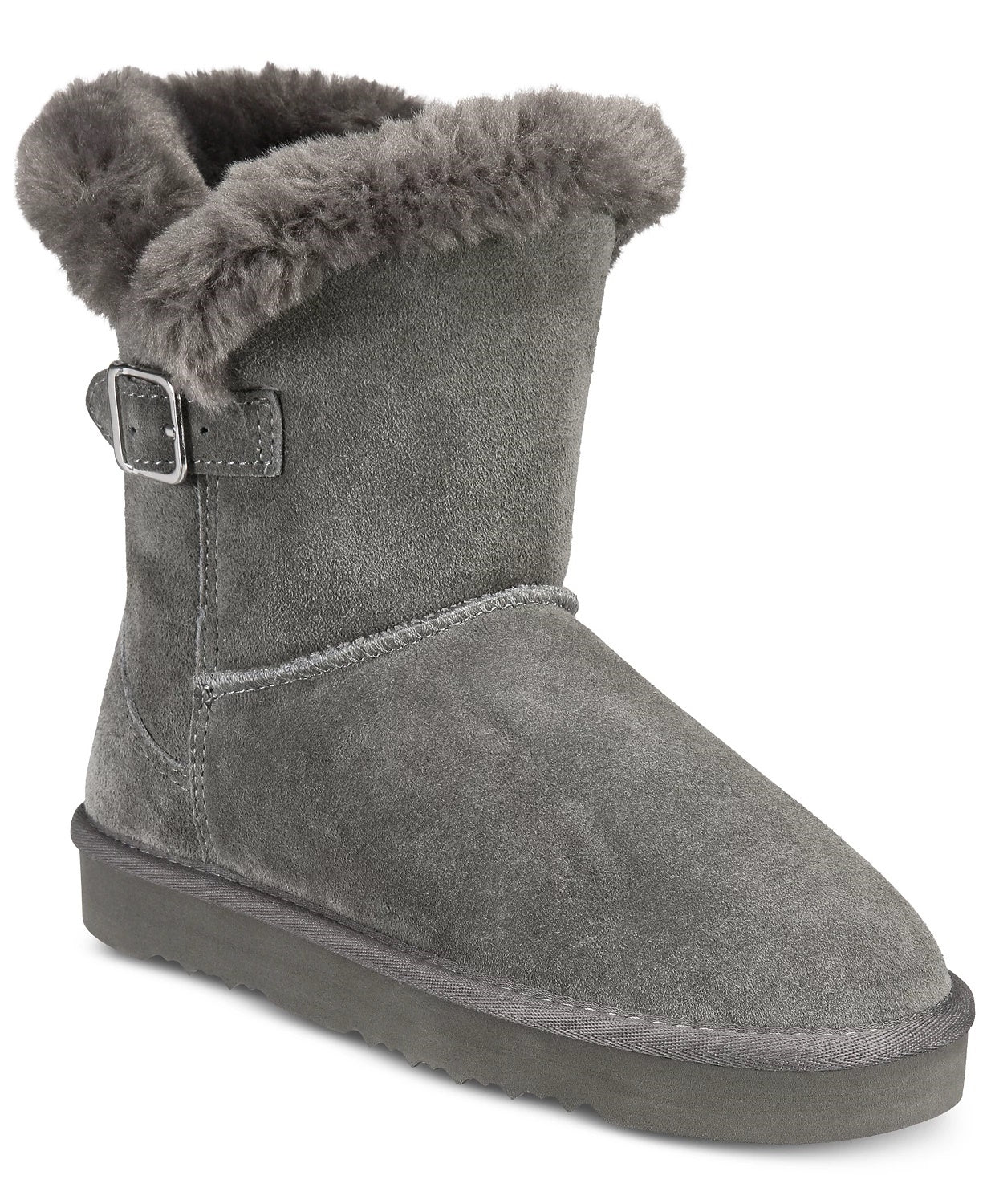 Style & Co Women's Tiny2 Leather Round Toe Ankle Cold Weather Boots Navy Size 5 M