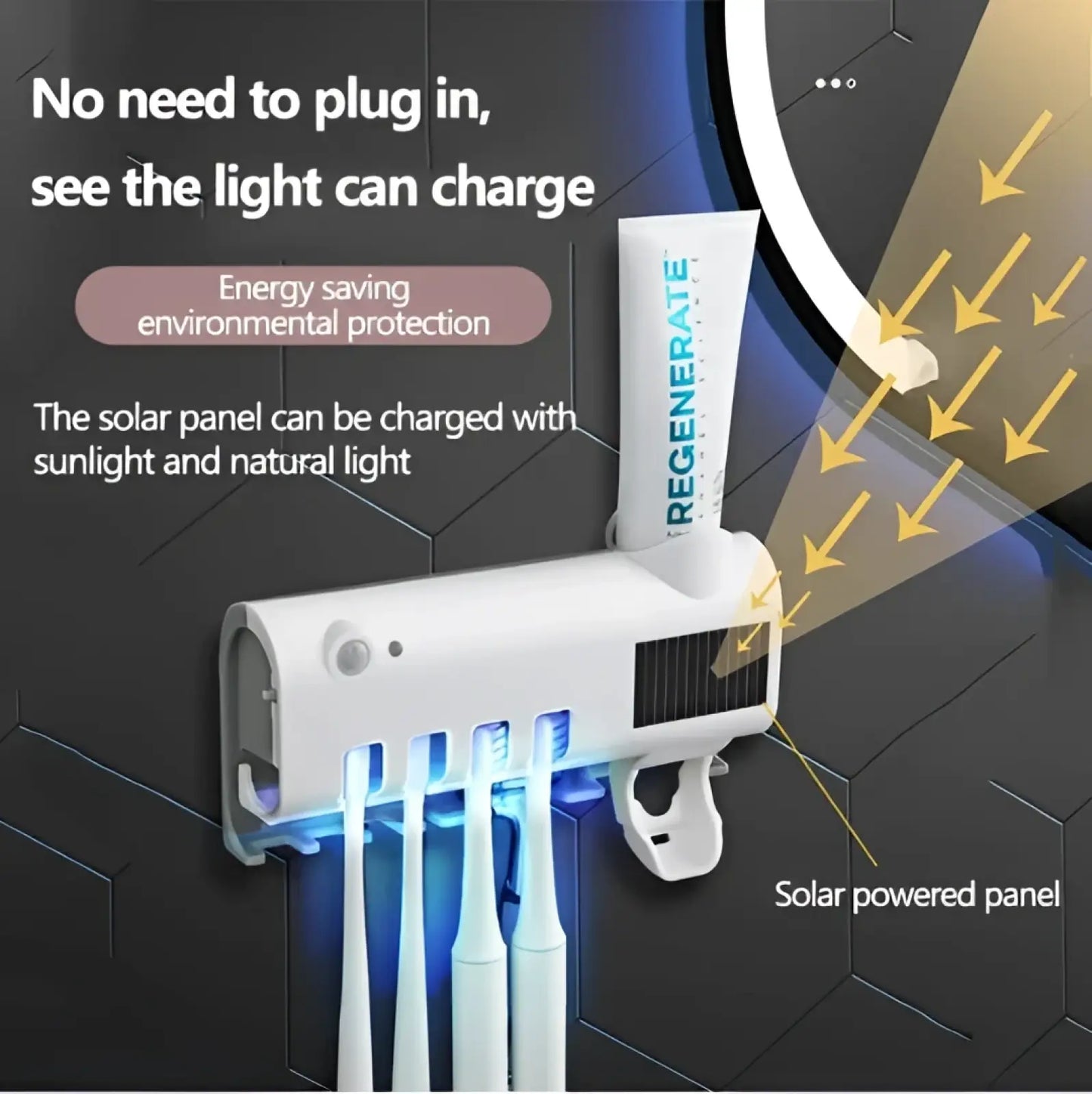 Uv Sterilizer Toothbrush Holder and Dispenser