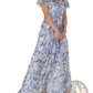 V-neck Floral Ruffle Maxi Summer Dress