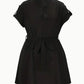 Emerald Green v Neck Short Sleeve Belted Wrap Dress
