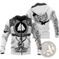 Valknut Norse Graphic 3d Print Zip Up Hoodie