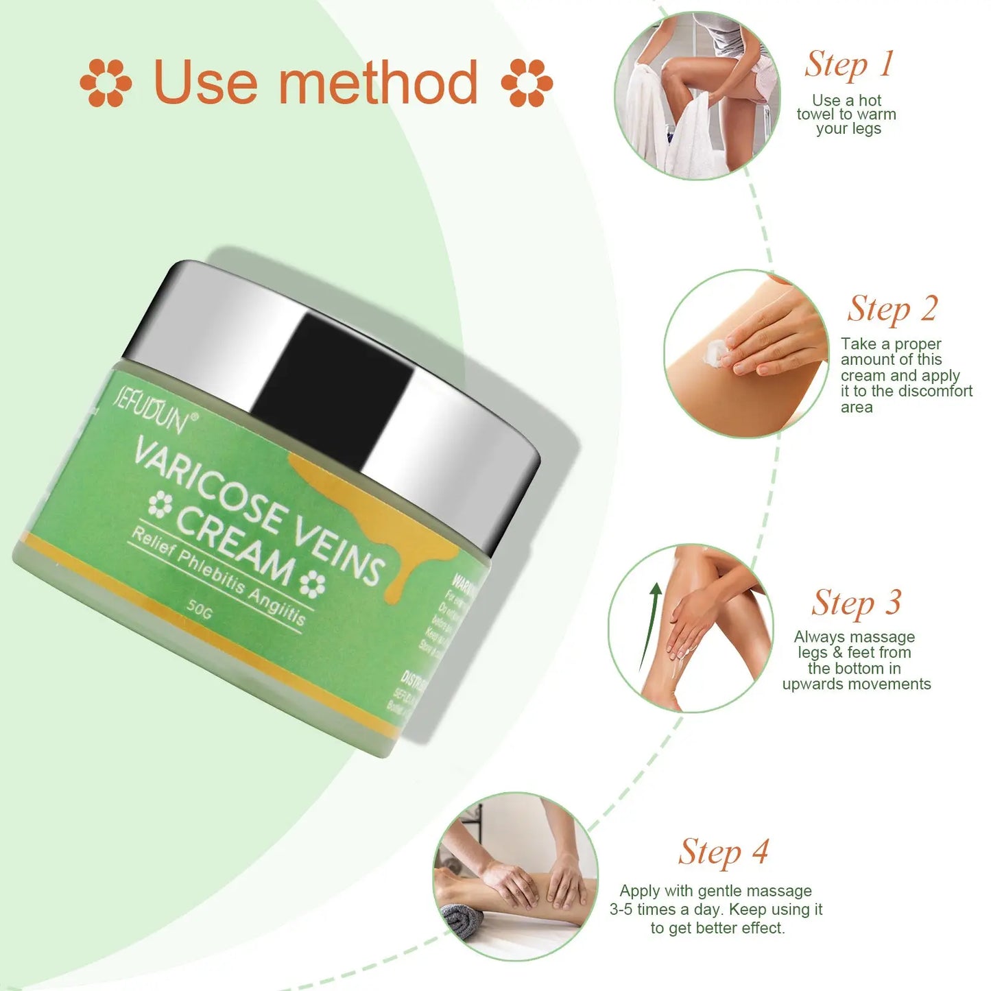 Varicose Vein Relief Cream for Leg Pain and Swelling