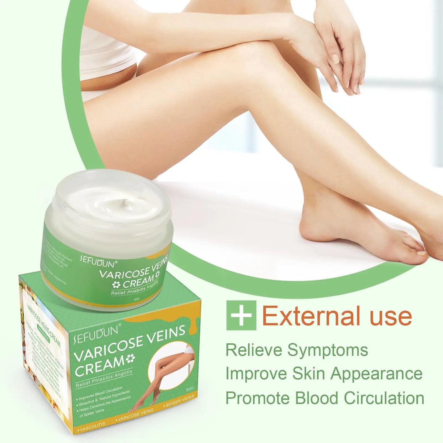 Varicose Vein Relief Cream for Leg Pain and Swelling