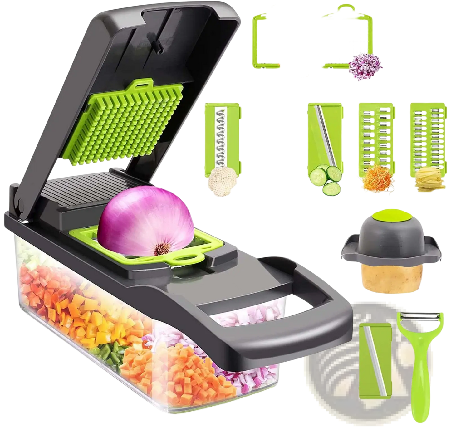 Vegetable Chopper 13 in 1 Mandoline Slicer with Blades