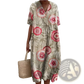 Vibrant Floral V-neck Short Sleeve Maxi Dress