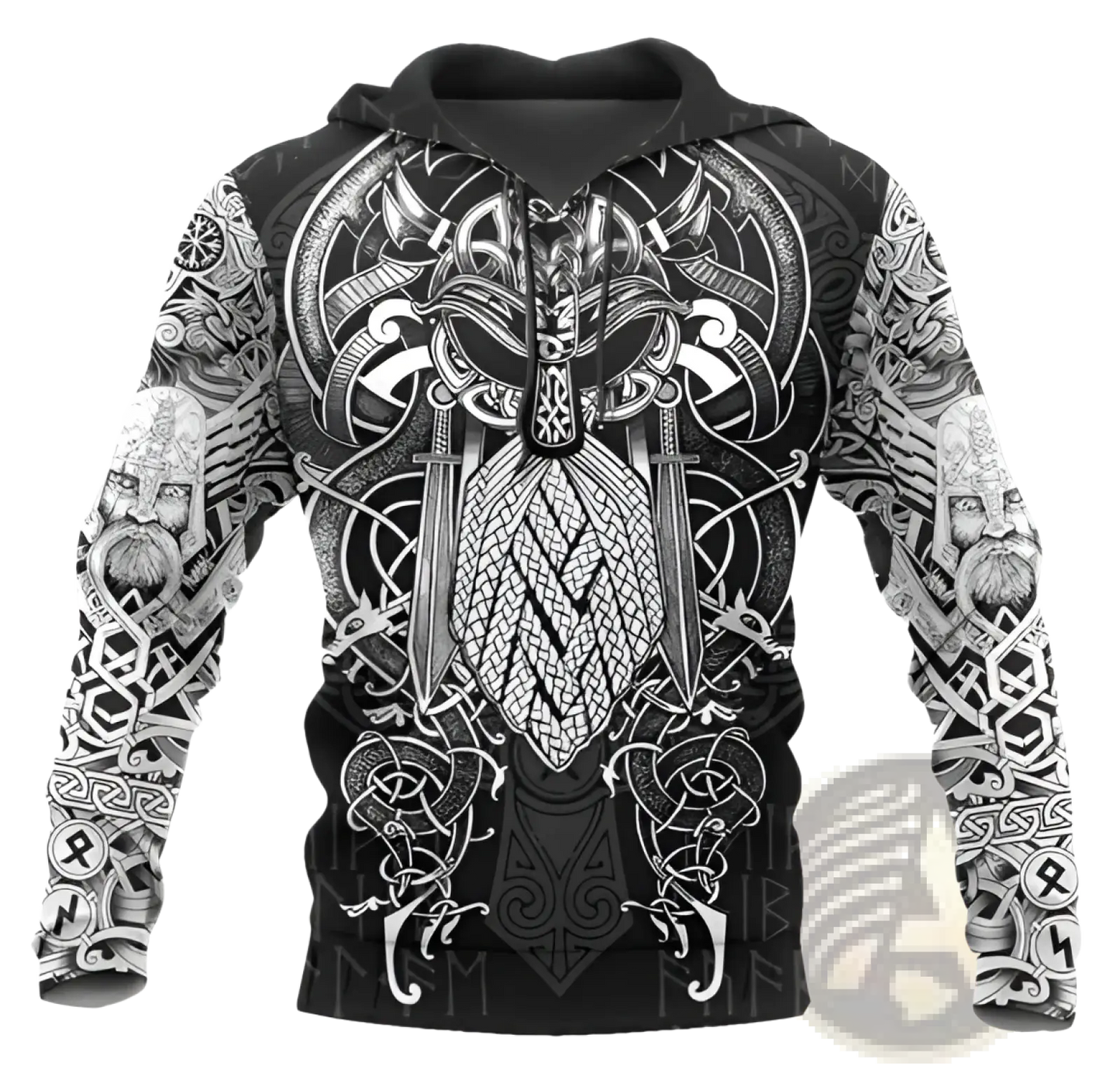 Viking Odin Graphic 3d Print Unisex Streetwear Hoodie