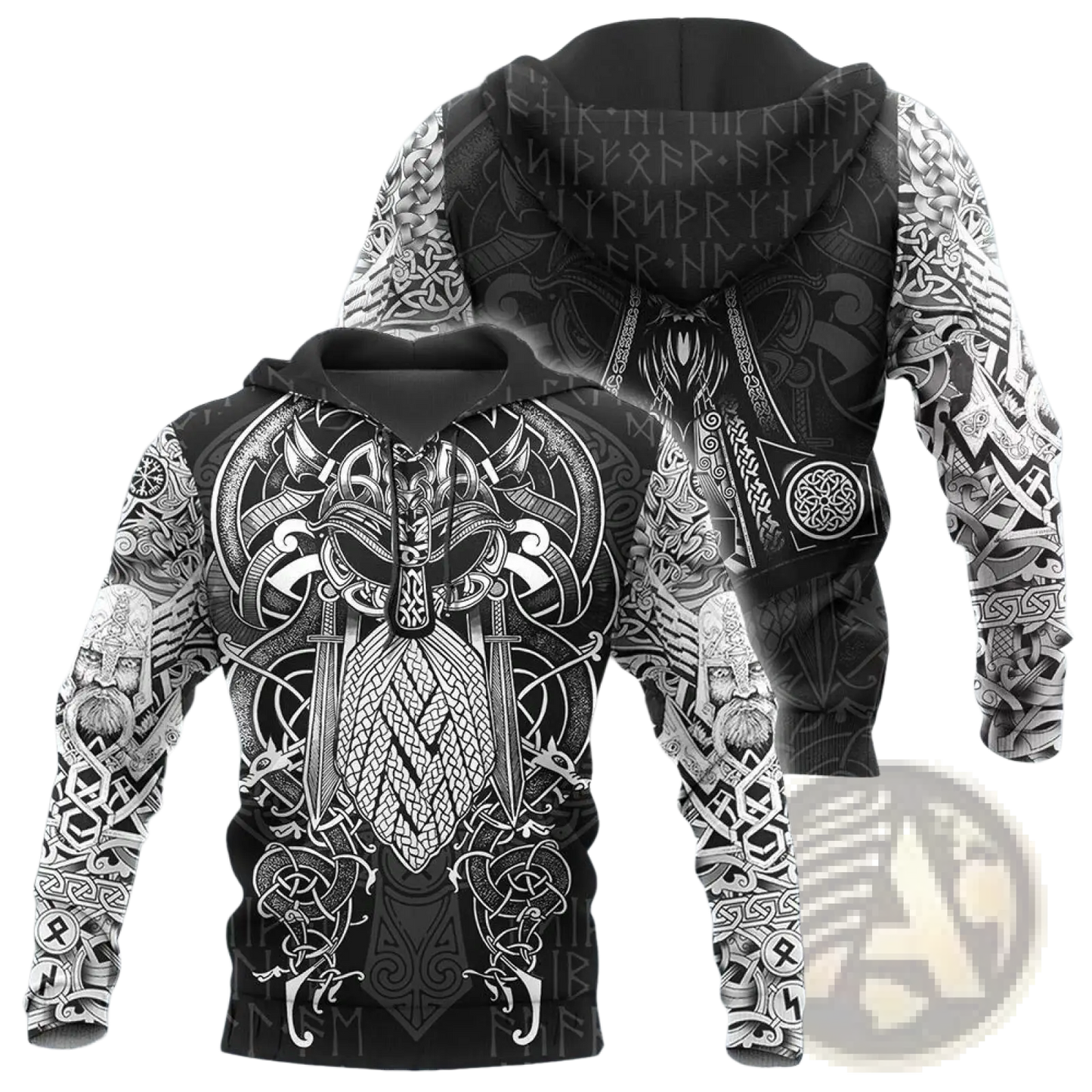 Viking Odin Graphic 3d Print Unisex Streetwear Hoodie