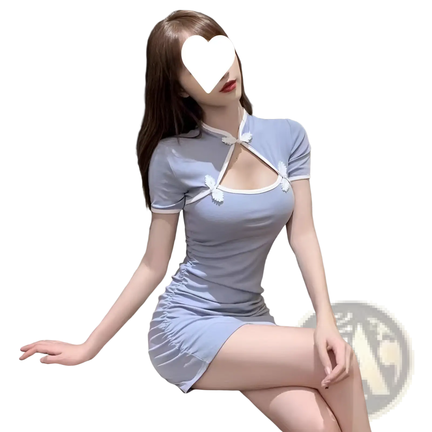 Vintage Bow Accent Bodycon Mini Dress