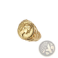 Vintage Caesar Portrait Stainless Steel Signet Ring