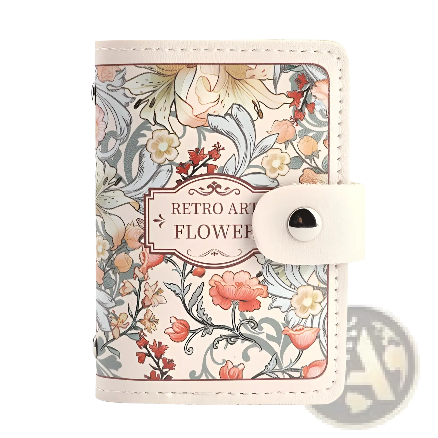 Vintage Floral Leather Card Holder Wallet